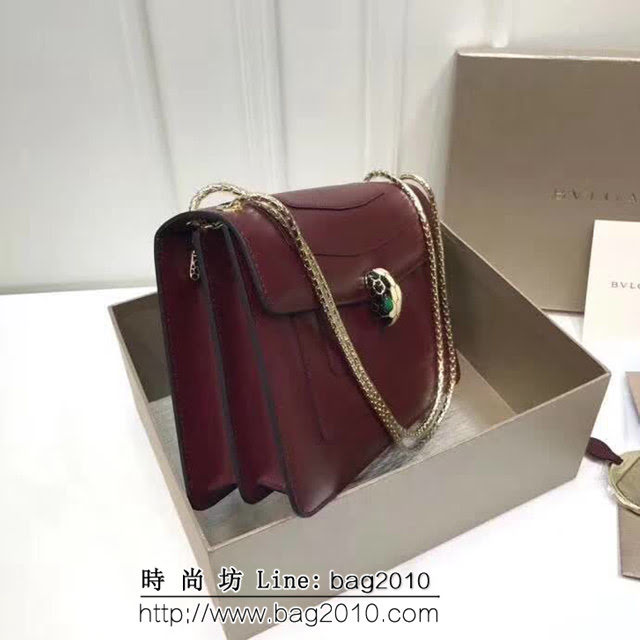 BVLGARI寶格麗 專櫃同步新款 Serpenti雙層琺瑯蛇頭包 鏈條單肩斜挎包 B35362 FYD1336